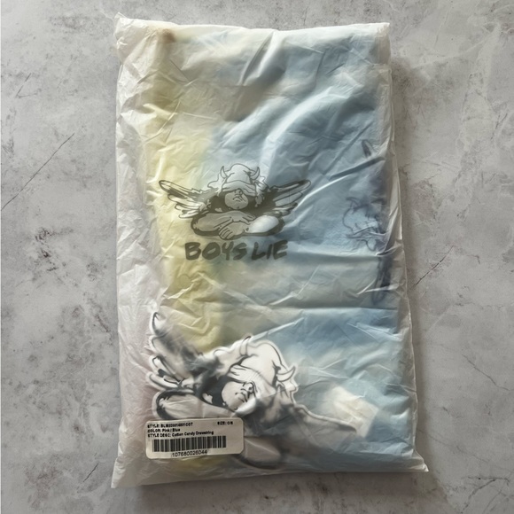 NWT Boys Lie Pink Blue Cotton Candy Unreleased Drawstring Bag - Picture 1 of 9